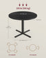 VASAGLE Dining Table – Ebony Black