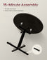 VASAGLE Dining Table – Ebony Black