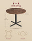 VASAGLE Water-Resistant Dining Table for 4 People – Somber Walnut