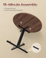 VASAGLE Water-Resistant Dining Table for 4 People – Somber Walnut