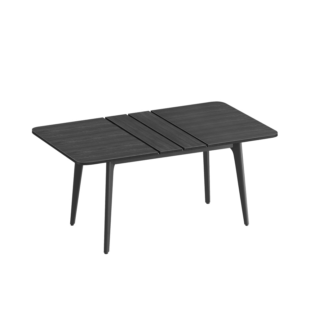 VASAGLE Maezo Extendable Dining Table for 4/6/8 – Charcoal Gray
