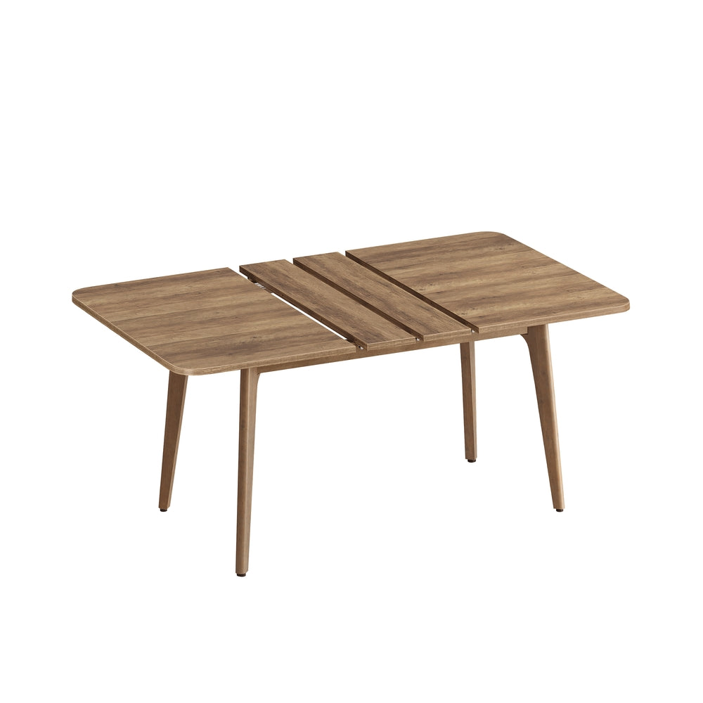 VASAGLE Maezo Extendable Dining Table for 4/6/8 – Honey Brown