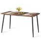 VASAGLE 55.1" Dining Table for 4-6 People, Modern Kitchen Table – Natural Walnut, Ink Black