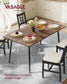 VASAGLE 55.1" Dining Table for 4-6 People, Modern Kitchen Table – Natural Walnut, Ink Black