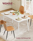 VASAGLE 55.1" Dining Table for 4-6 People, Modern Kitchen Table – Snow White