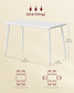 VASAGLE 55.1" Dining Table for 4-6 People, Modern Kitchen Table – Snow White