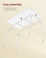 VASAGLE 55.1" Dining Table for 4-6 People, Modern Kitchen Table – Snow White