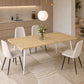 VASAGLE Modern Large Dining Table with Heat Resistant Tabletop – Oak