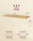 VASAGLE Modern Large Dining Table with Heat Resistant Tabletop – Oak