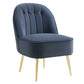 VASAGLE Accent Chair, Velvet Vanity Chair with Metal Legs, Shell-Shaped Back, Wide Seat | ULAC017Q01