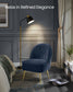 VASAGLE Accent Chair, Velvet Vanity Chair with Metal Legs, Shell-Shaped Back, Wide Seat | ULAC017Q01