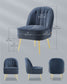 VASAGLE Accent Chair, Velvet Vanity Chair with Metal Legs, Shell-Shaped Back, Wide Seat | ULAC017Q01