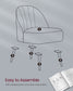 VASAGLE Accent Chair, Velvet Vanity Chair with Metal Legs, Shell-Shaped Back, Wide Seat | ULAC017Q01