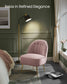 VASAGLE Accent Chair, Velvet Vanity Chair with Metal Legs, Shell-Shaped Back, Wide Seat | ULAC017R01