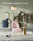 VASAGLE Accent Chair, Velvet Vanity Chair with Metal Legs, Shell-Shaped Back, Wide Seat | ULAC017R01