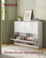 VASAGLE Shoe Cabinet with 4 Flip Doors – Snow White