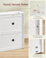 VASAGLE Shoe Cabinet with 4 Flip Doors – Snow White