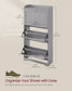 VASAGLE Shoe Cabinet, 3 Flip Drawers, 9.4 X 23.6 X 47.7 Inches, Dove Gray