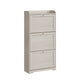 VASAGLE Shoe Cabinet with 3 Flip Drawers, Shoe Organizer – Oatmeal Beige