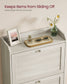 VASAGLE Shoe Cabinet with 3 Flip Drawers, Shoe Organizer – Oatmeal Beige