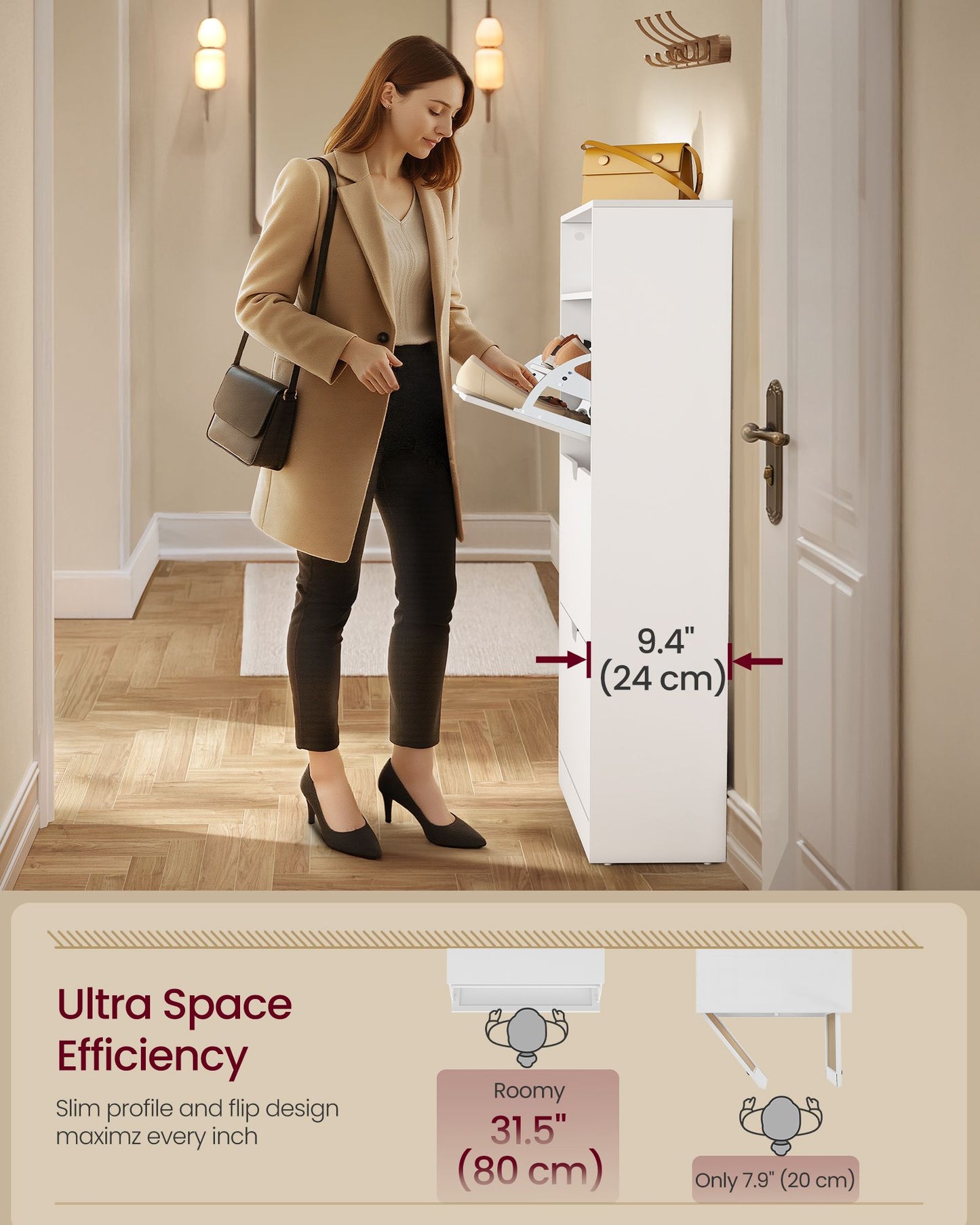 VASAGLE Custos Shoe Cabinet | ULBC043WB01