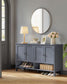 VASAGLE Shoe Cabinet, 3-Tier Shoe Storage Organizer – Slate Gray