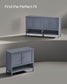 VASAGLE Shoe Cabinet, 3-Tier Shoe Storage Organizer – Slate Gray