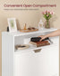 VASAGLE Shoe Cabinet with 2 Flip Drawers – Cloud White