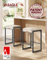 VASAGLE Ekho Counter Height Bar Stools – Cream White