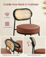 VASAGLE Bar Stools Set of 4 – Caramel Brown