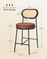 VASAGLE Bar Stools Set of 4 – Caramel Brown