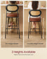 VASAGLE Bar Stools Set of 4 – Caramel Brown