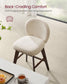 VASAGLE Chenille Swivel Bar Stools with Wood Legs, Set of 4 – Cappuccino Beige