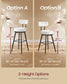 VASAGLE 360° Swivel Bar Stools Set of 4 – Cloud White