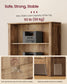 VASAGLE Farmhouse Six Tier Storage Unit with Doors Warm Brown