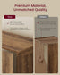VASAGLE Farmhouse Six Tier Storage Unit with Doors Warm Brown