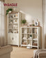 VASAGLE Farmhouse 9 Cube Organizer with Legs Cloud White Warm Brown