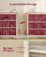 VASAGLE Farmhouse 9 Cube Organizer with Legs Cloud White Warm Brown