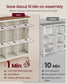 VASAGLE Farmhouse 9 Cube Organizer with Legs Cloud White Warm Brown