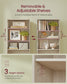 VASAGLE Custos Bookshelf, 5-Tier Bookcase, Open Storage Shelf, 9.4 X 23.6 X 52.8 Inches – Natural Beige