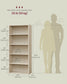 VASAGLE Custos Bookshelf, 5-Tier Bookcase, Open Storage Shelf, 9.4 X 23.6 X 52.8 Inches – Natural Beige