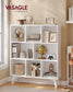 VASAGLE Mid-Century Modern 8-Cube Bookshelf – Cloud White – 9.4''D x 35.4''W x 42.3''H