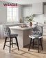 VASAGLE Bar Stools Set of 4 – Slate Gray