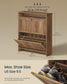 SONGMICS HOME Shoe Cabinet with 2 Flip Drawers Honey Brown