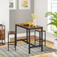 VASAGLE Set of 4 Bar Stools Bundle, 25.6 Inches Tall, Rustic Brown