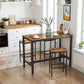 VASAGLE Set of 4 Bar Stools Bundle, 25.6 Inches Tall, Rustic Brown