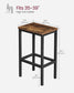 VASAGLE Set of 4 Bar Stools Bundle, 25.6 Inches Tall, Rustic Brown
