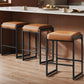 VASAGLE Ekho Collection Bar Stools Set of 3, Caramel Brown