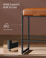 VASAGLE Ekho Collection Bar Stools Set of 3, Caramel Brown