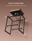 VASAGLE Ekho Collection Bar Stools Set of 3, Caramel Brown